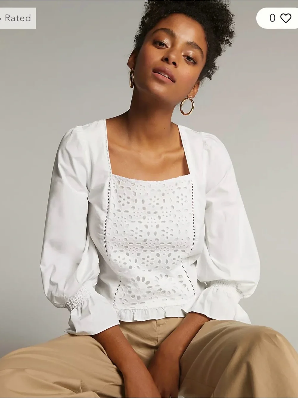 Anthropologie Maeve Sera Eyelet Blouse